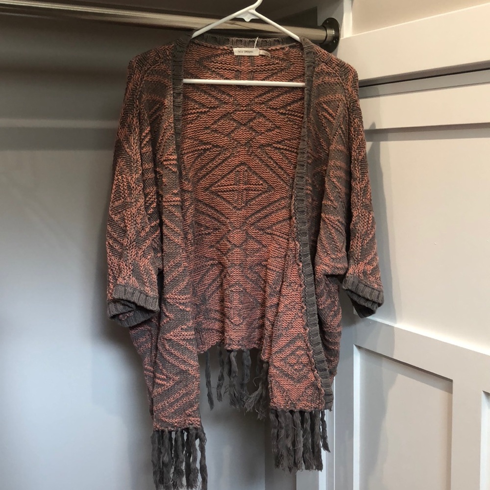 Blu pepper open front sweater